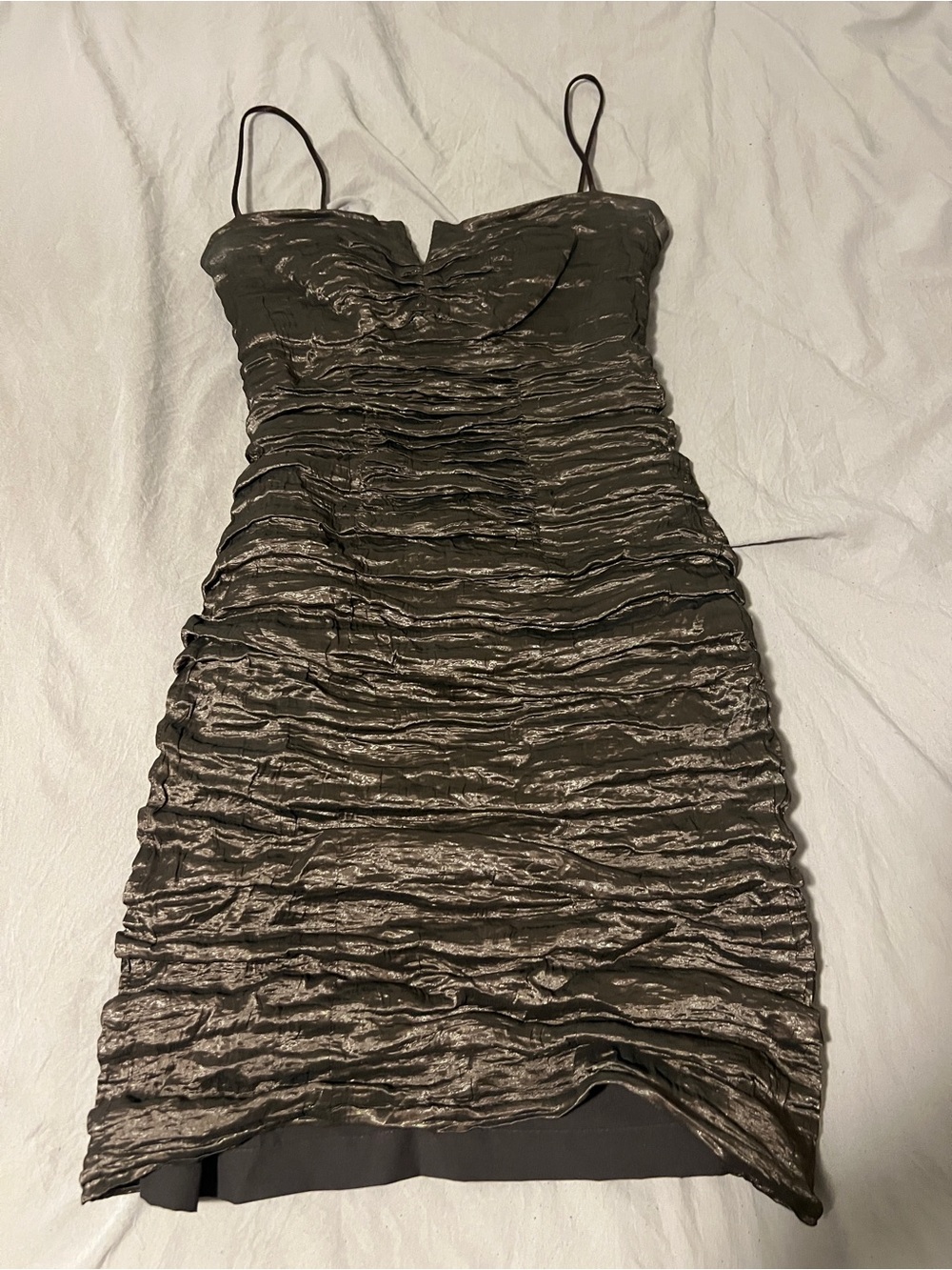 Nicole Miller Collection Brown Ruched Mini Dress, size 8